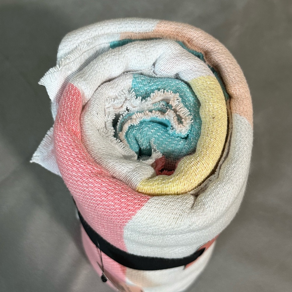Victoria's Secret Pastel Striped Blanket - Picture 3 of 4